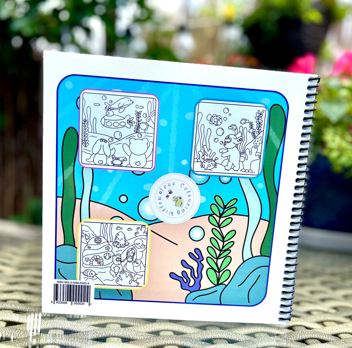 Bubbly Underworld Friends Spiral Bound Colouring Book | Cute & Easy Designs featuring playful illustrations for relaxation.