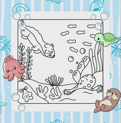 Bubbly Underwater Friends Part One | 10 Ocean Animal Colouring Pages (PDF)